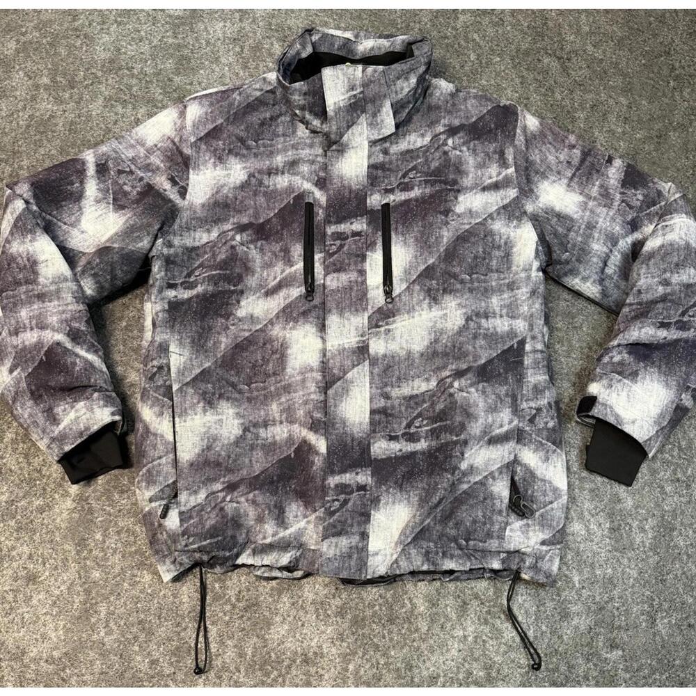 Iceberg Outerwear Mens Snow Ski Jacket White Grey M Zip Inner Pockets Lined